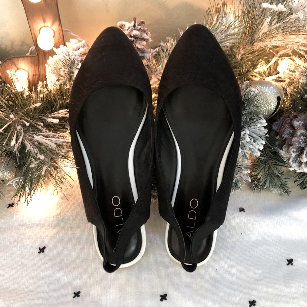 Also black flats